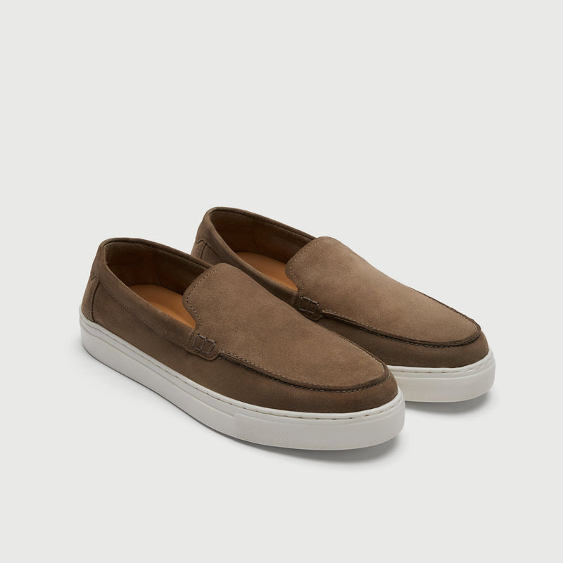 Taupe Suède Slip On