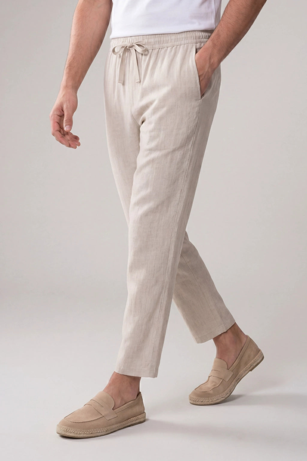 Belvaro Linen Trousers Beige