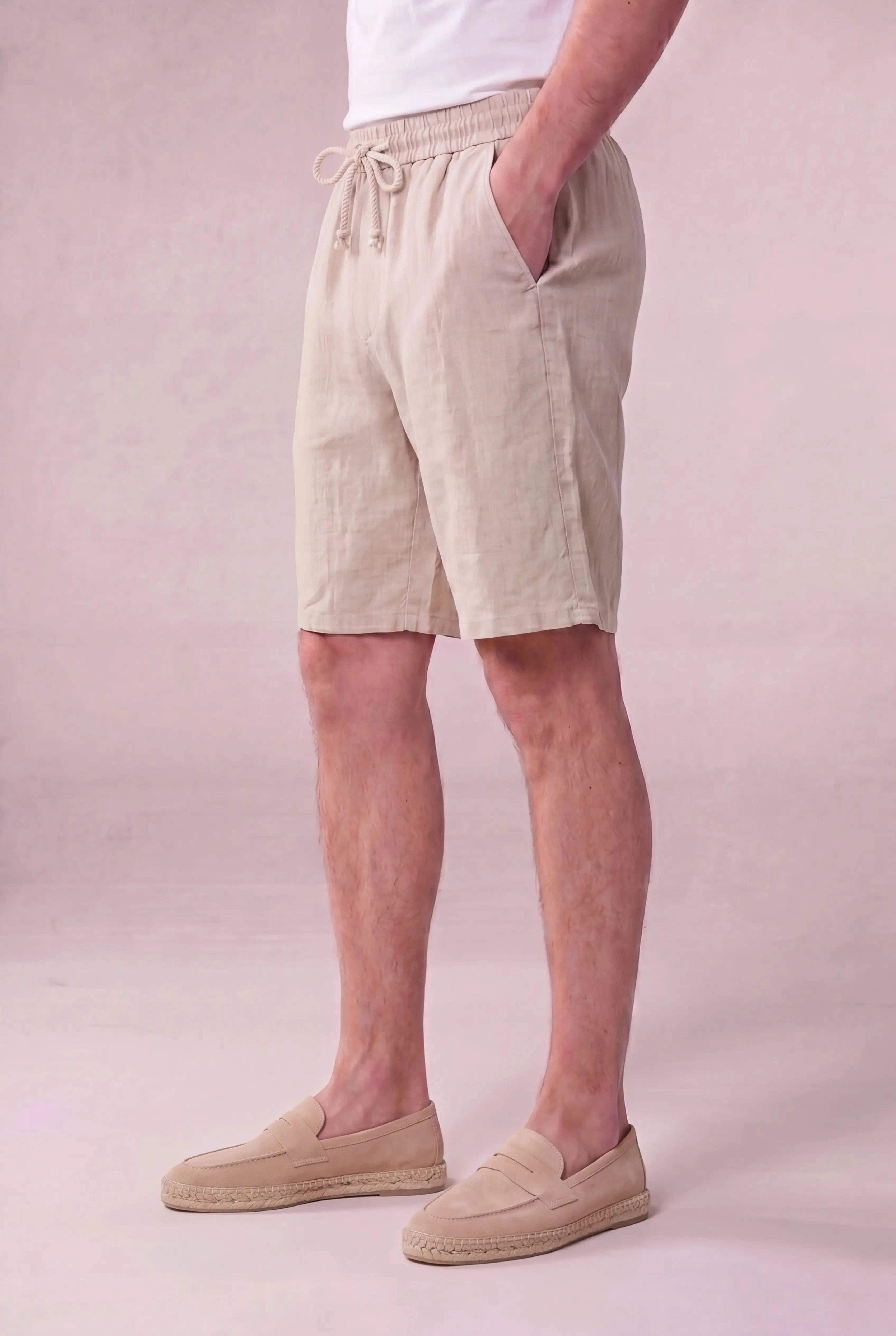 Lecce Linen Shorts Beige