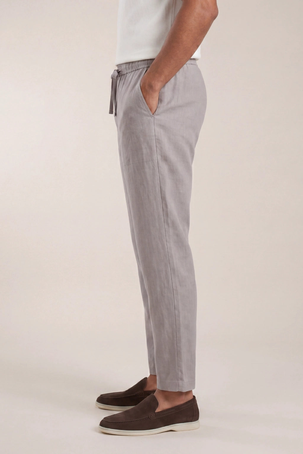 Belvaro Linen Trousers Gray