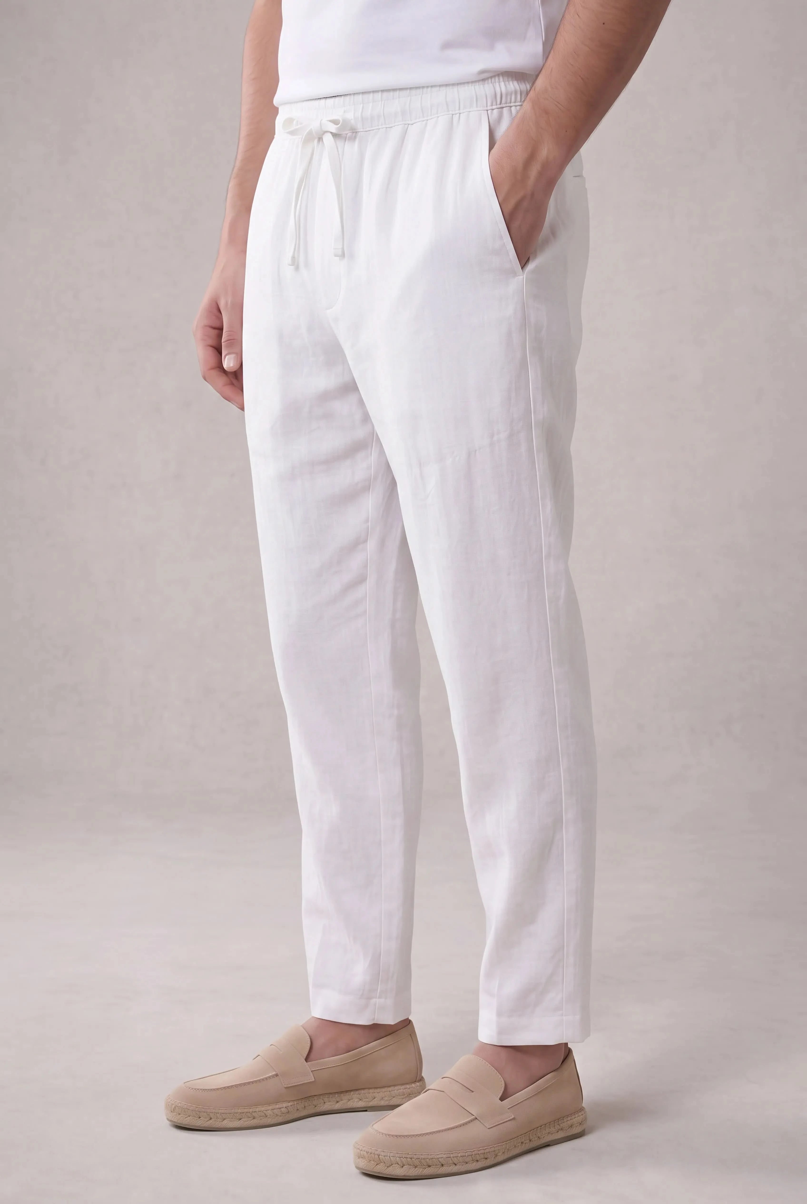 Marvaro Linen Trousers White