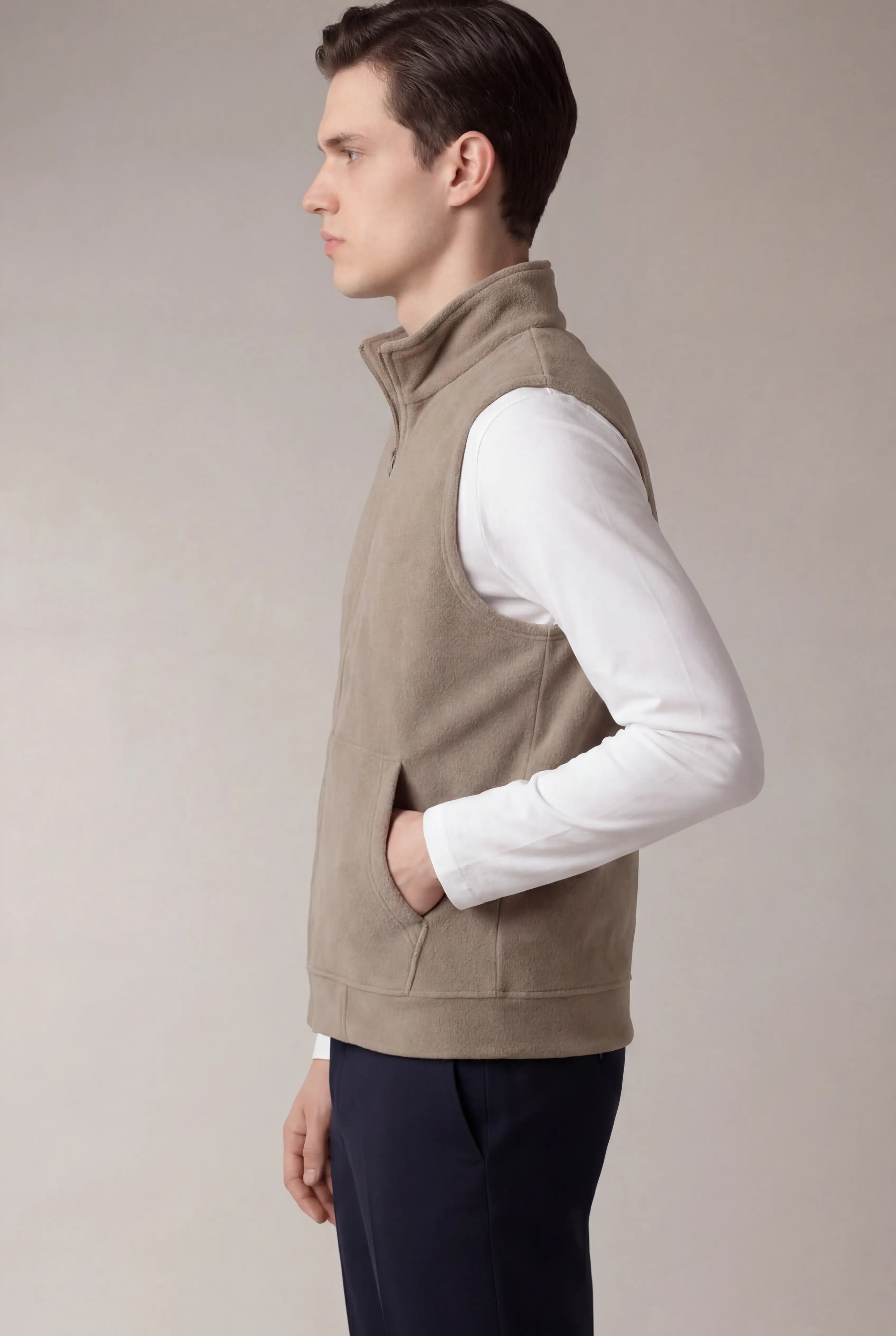 Corvaro Fleece Vest Beige