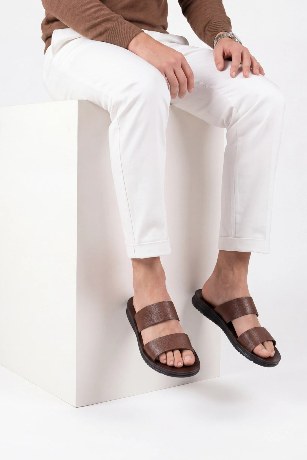 Stefano Slides Dark Brown