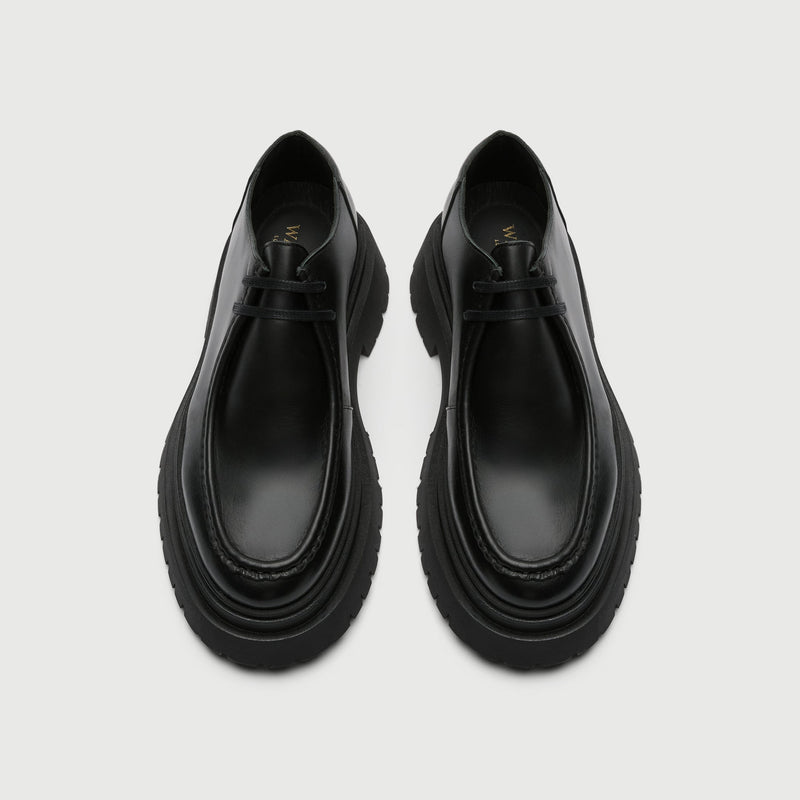 Black Leather Cleated Apron Shoe