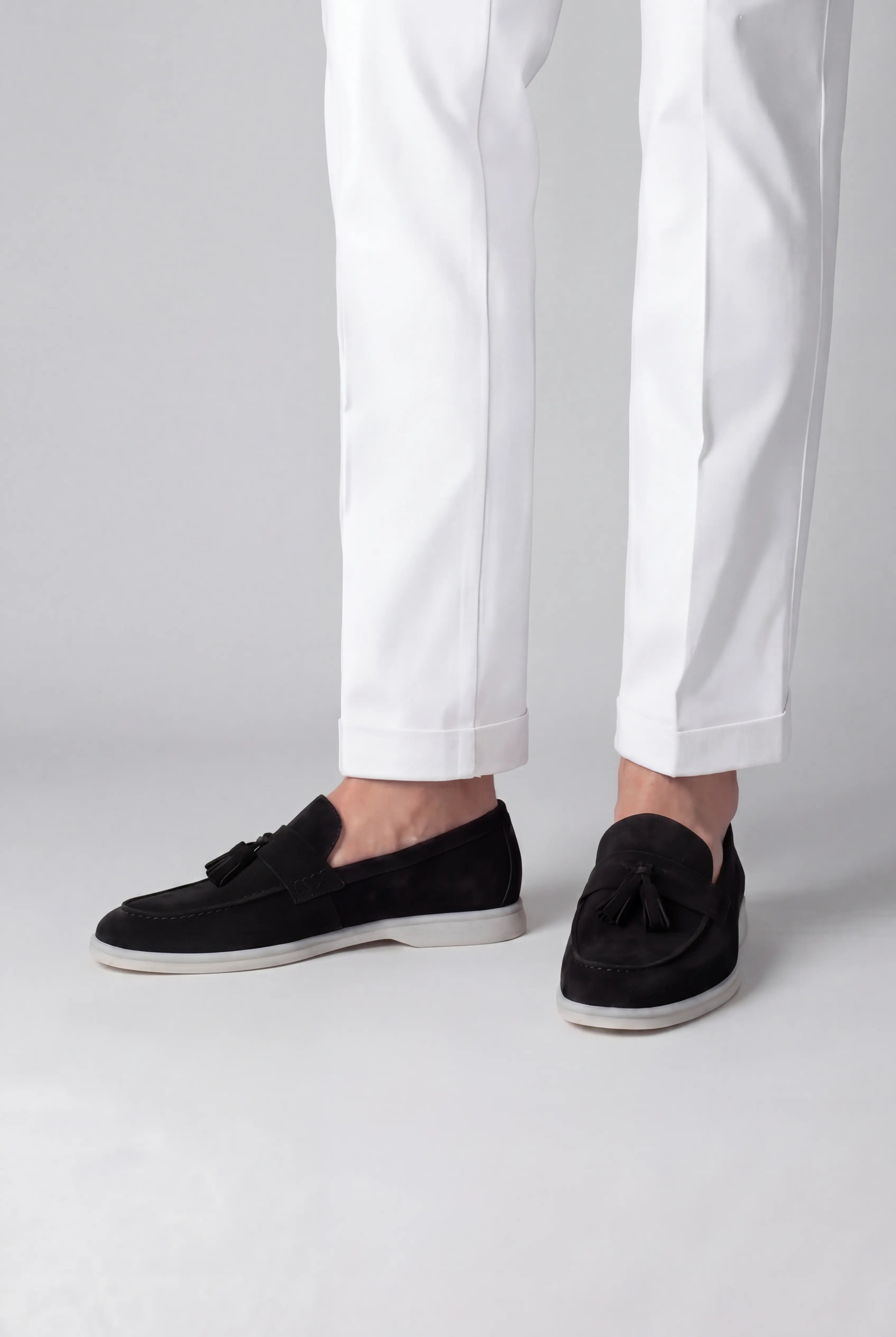 Telvaro Suède Tassel Loafer Black