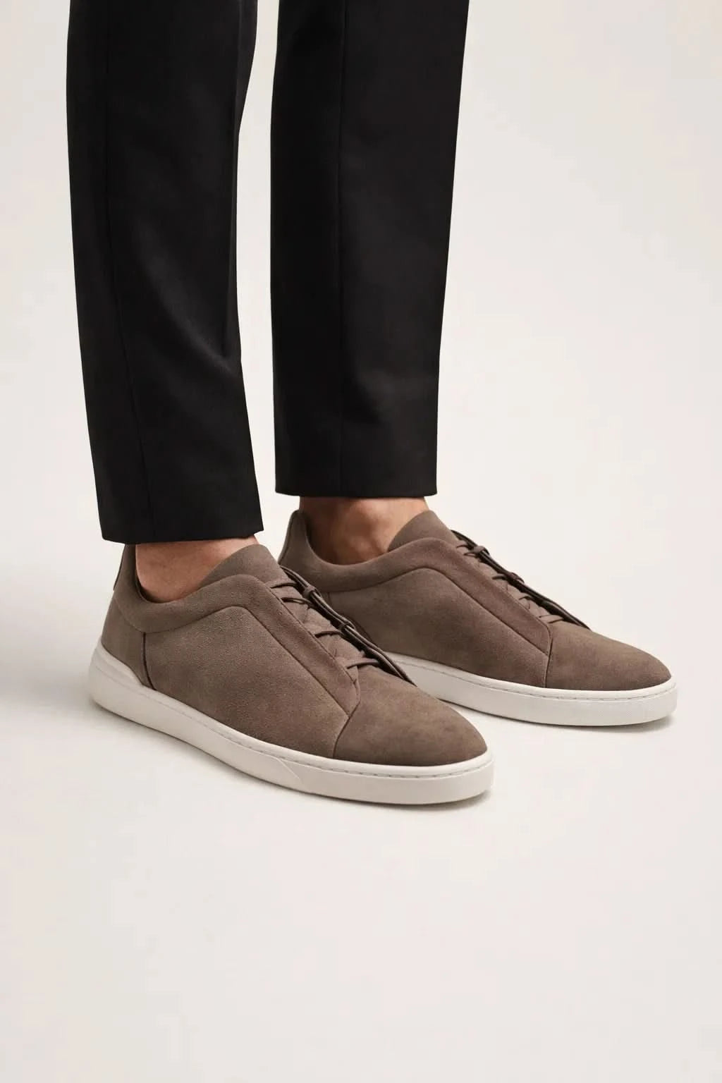 LORVANO™ Suede Sneaker – Khaki