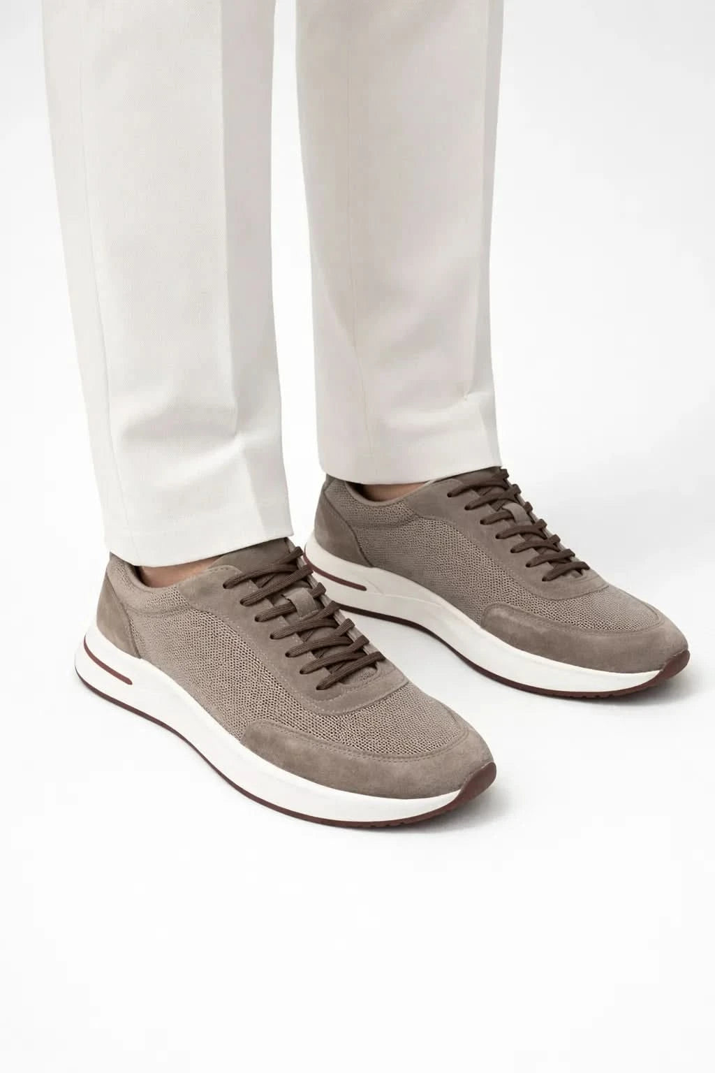 Giuliano Suede City Sneaker Beige