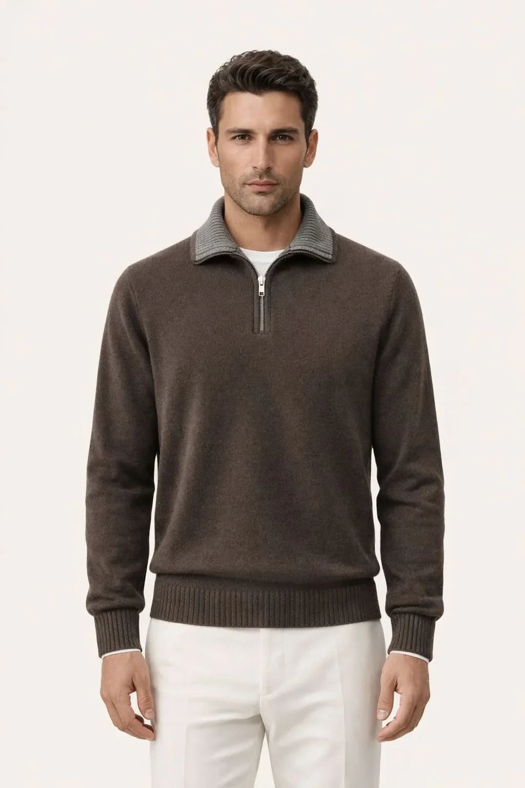 Leonard Classic Zip Up Brown