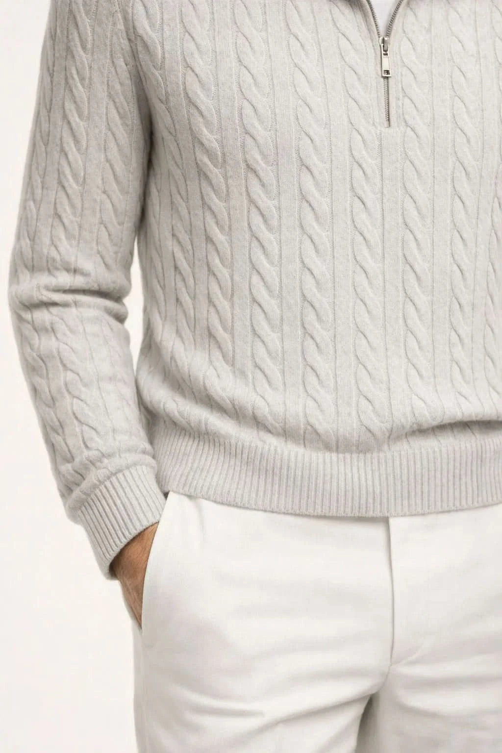 SERO CABLE KNIT GREY