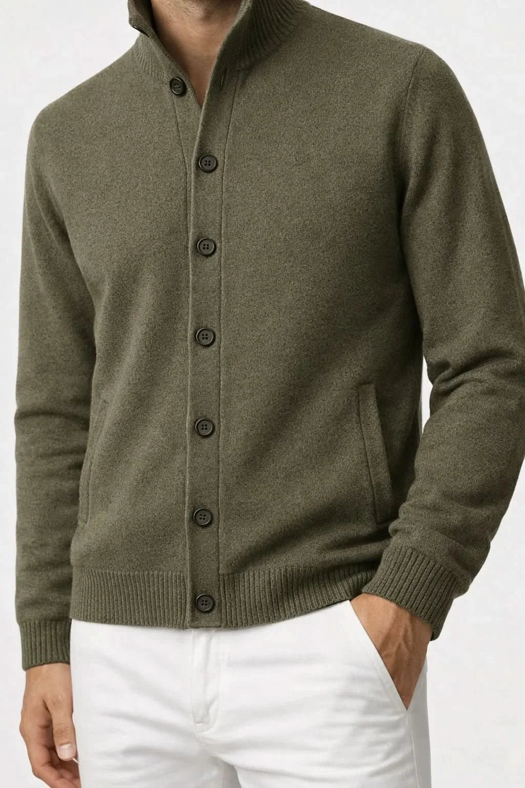 Cionelli Buttoned Cardigan Khaki