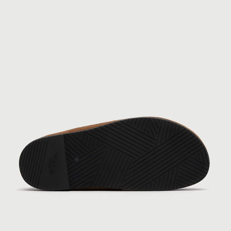 Tan Suède Loafer Mule