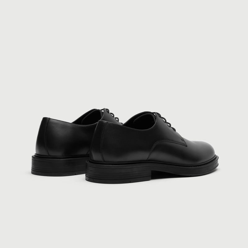 Black Leather Derby Shoe
