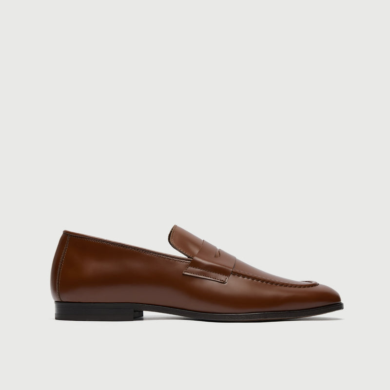 Tan Leather Saddle Loafer