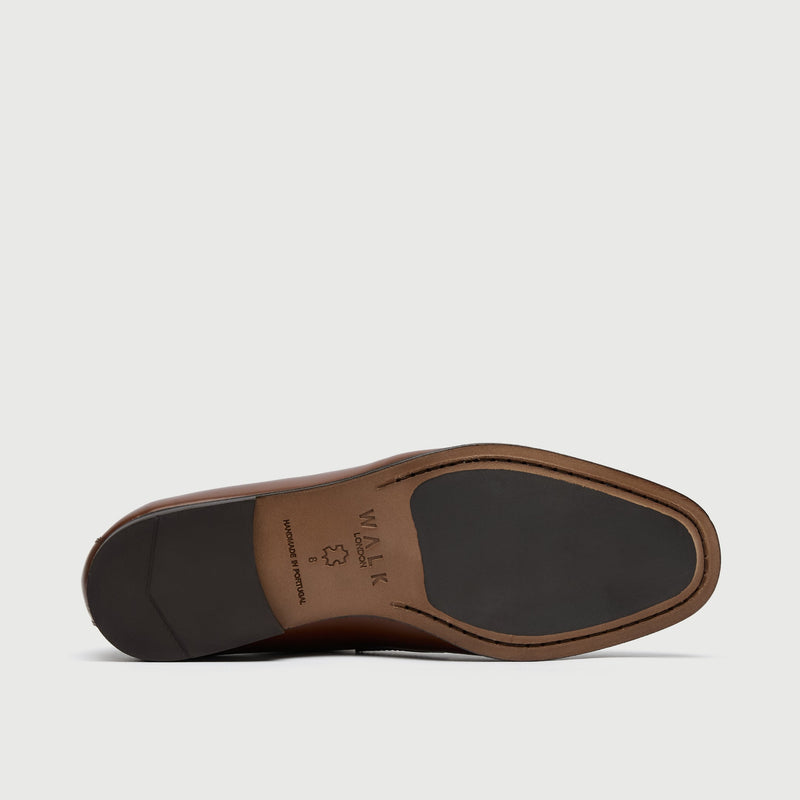 Tan Leather Saddle Loafer