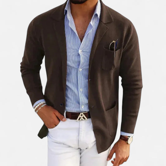The Gentleman’s Brand | Men’s Elegant Blazer – Premium Knit Smart Jacket in a Tailored Fit