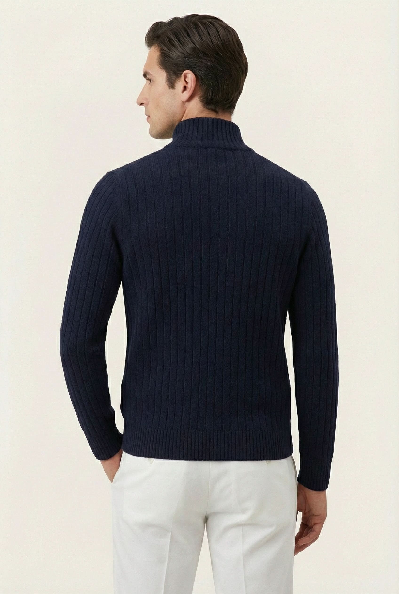 LÉON NAVY VOYAGER RIB VEST