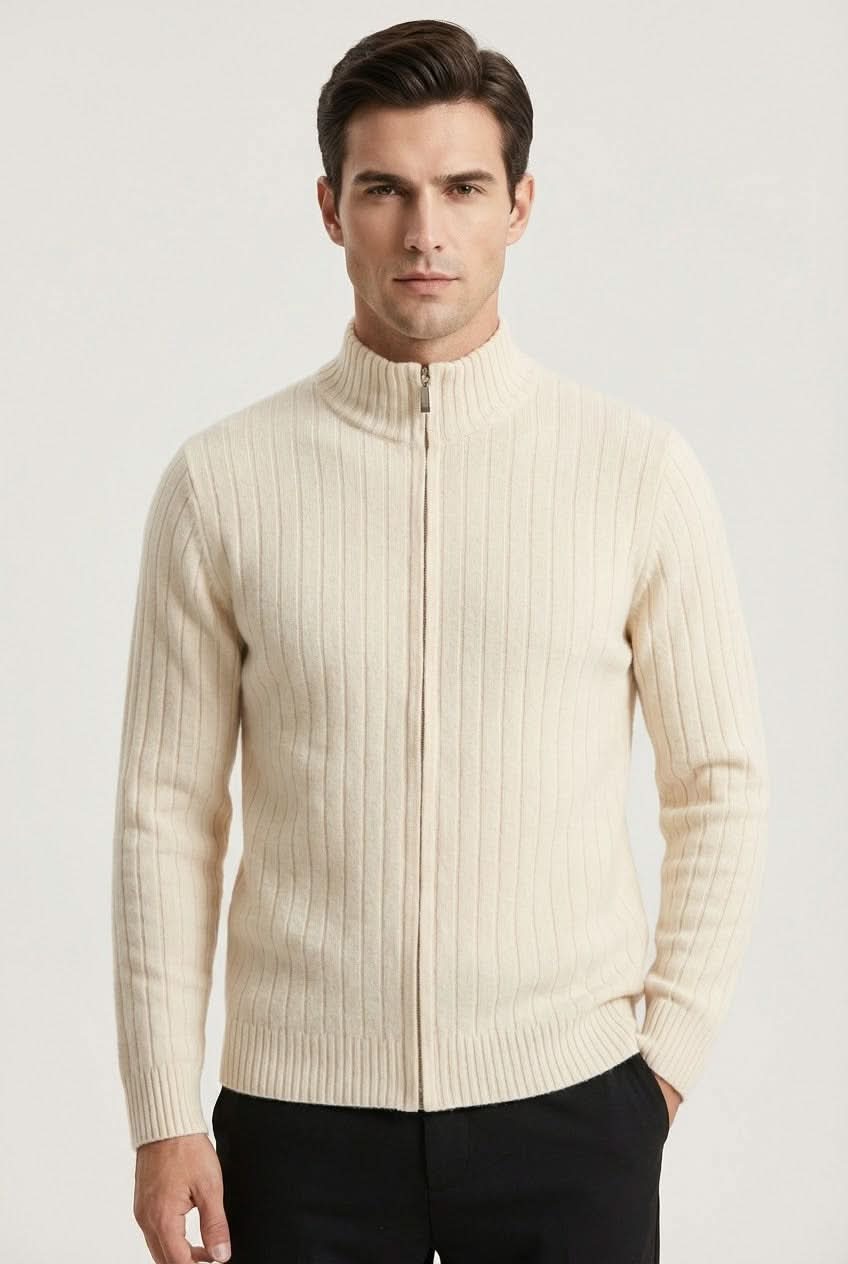 Léon Beige Rib Vest