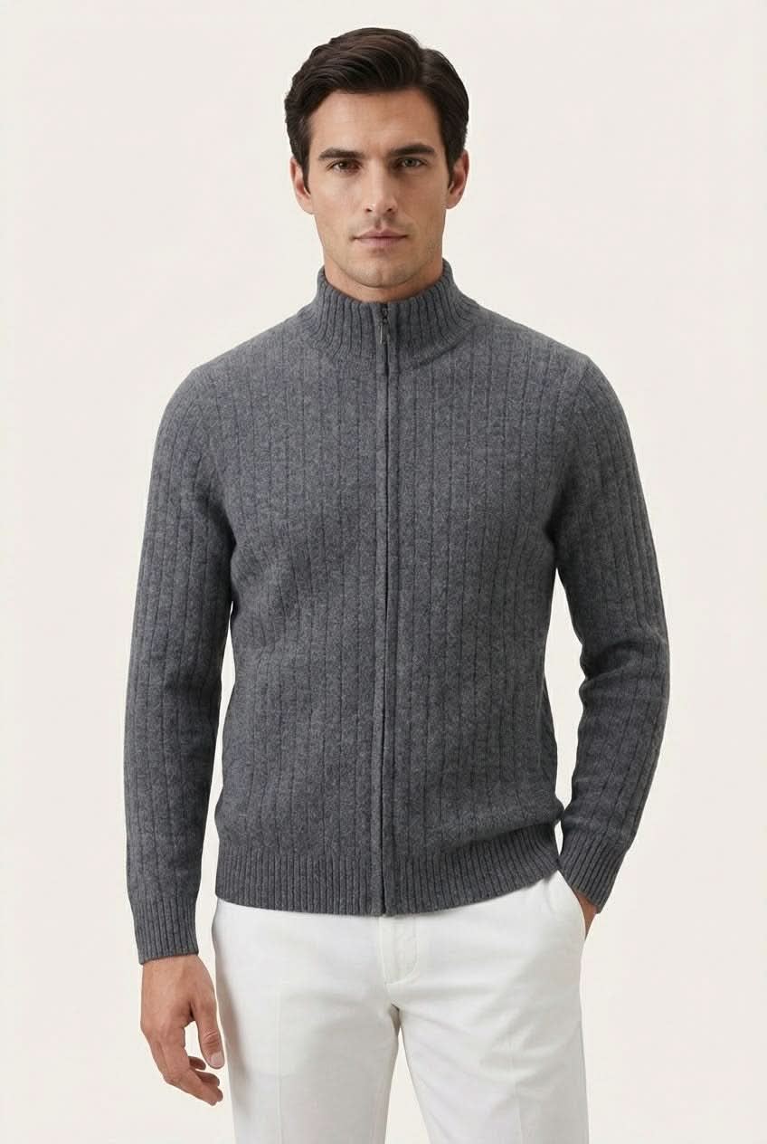 Léon Grey Rib Vest
