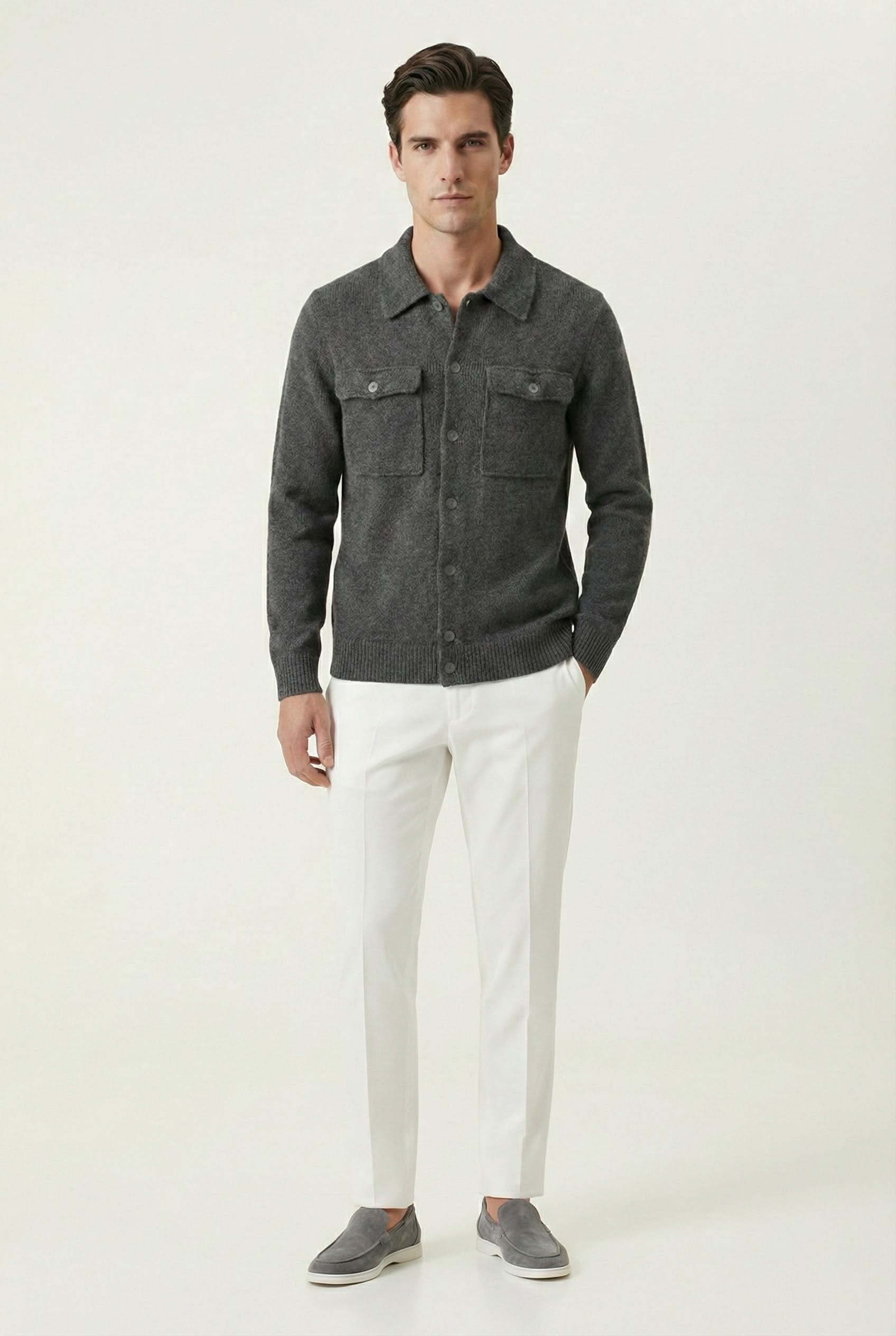 SANTIO GREY CITY KNIT VEST