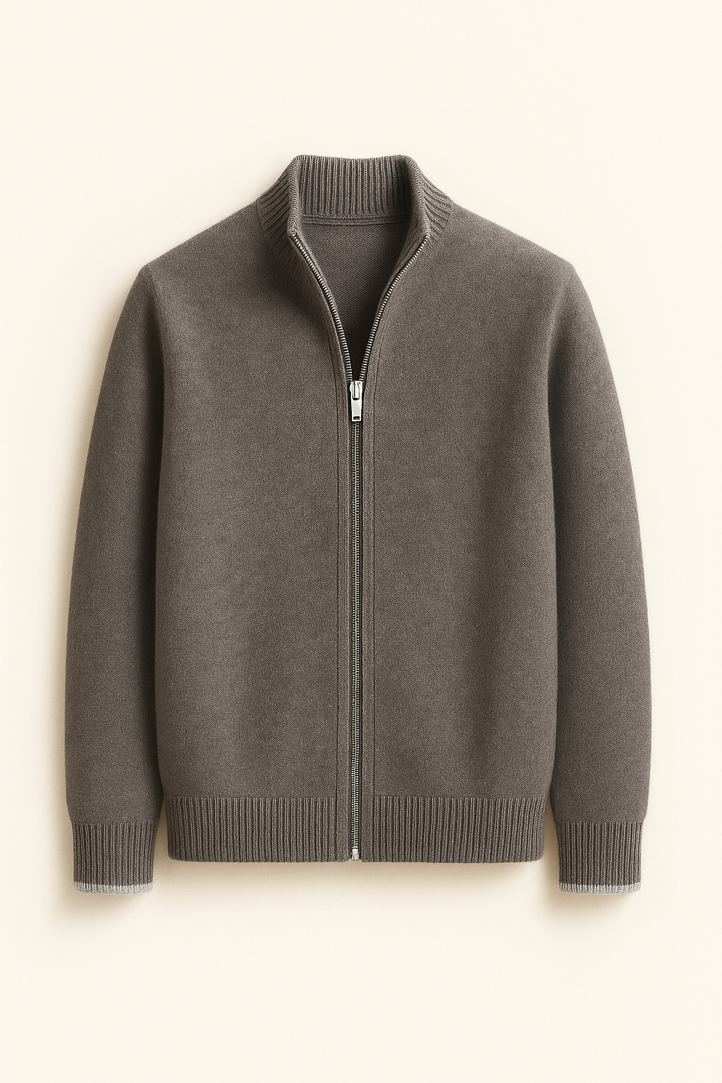 Leonardo Zip Cardigan Grey
