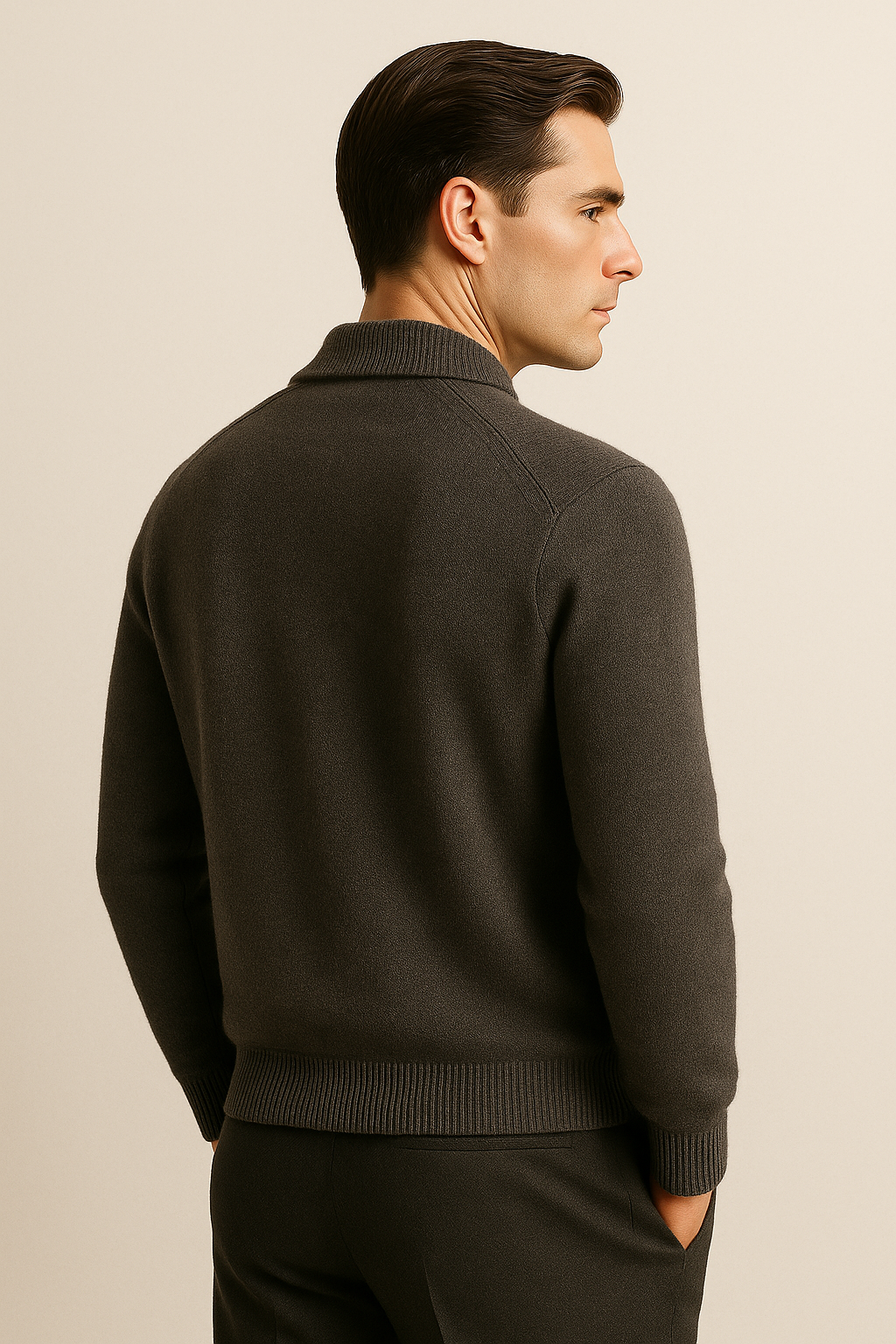 Vicenza Cashmere Cardigan Dark Grey