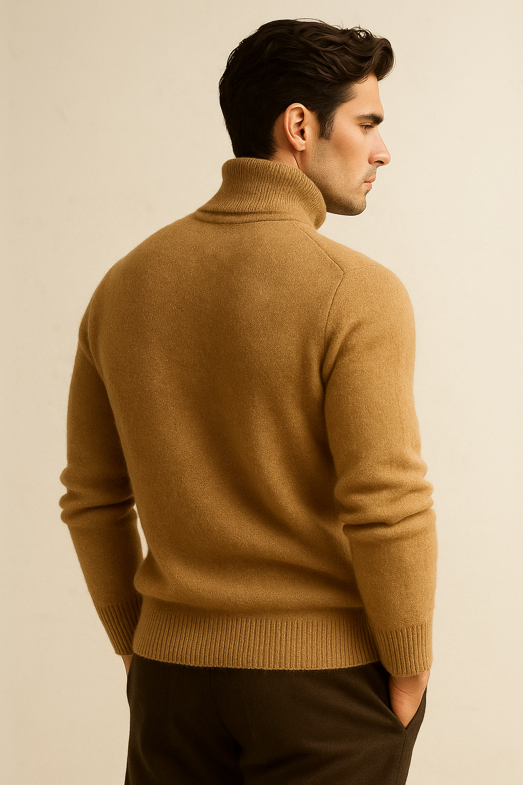 Carezza Cashmere Turtleneck Brown