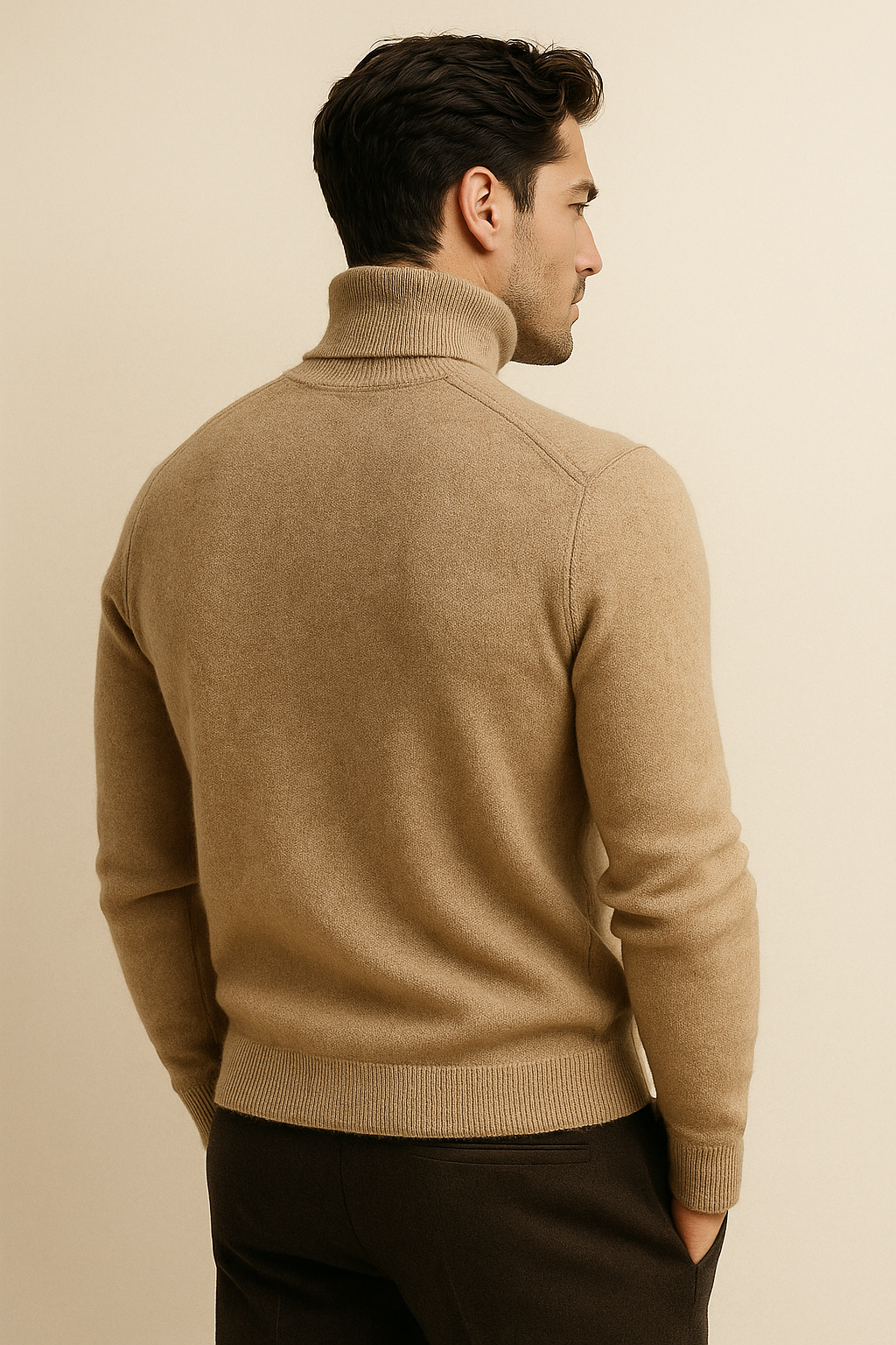 Carezza Cashmere Turtleneck Dark Beige