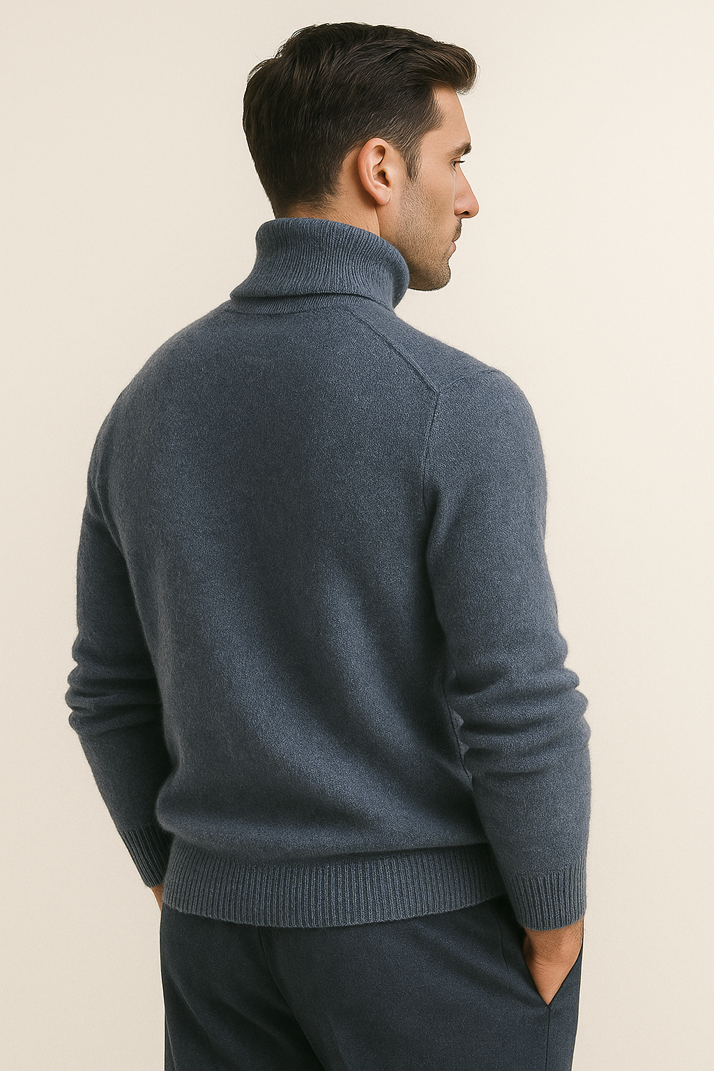 Carezza Cashmere Turtleneck Blue