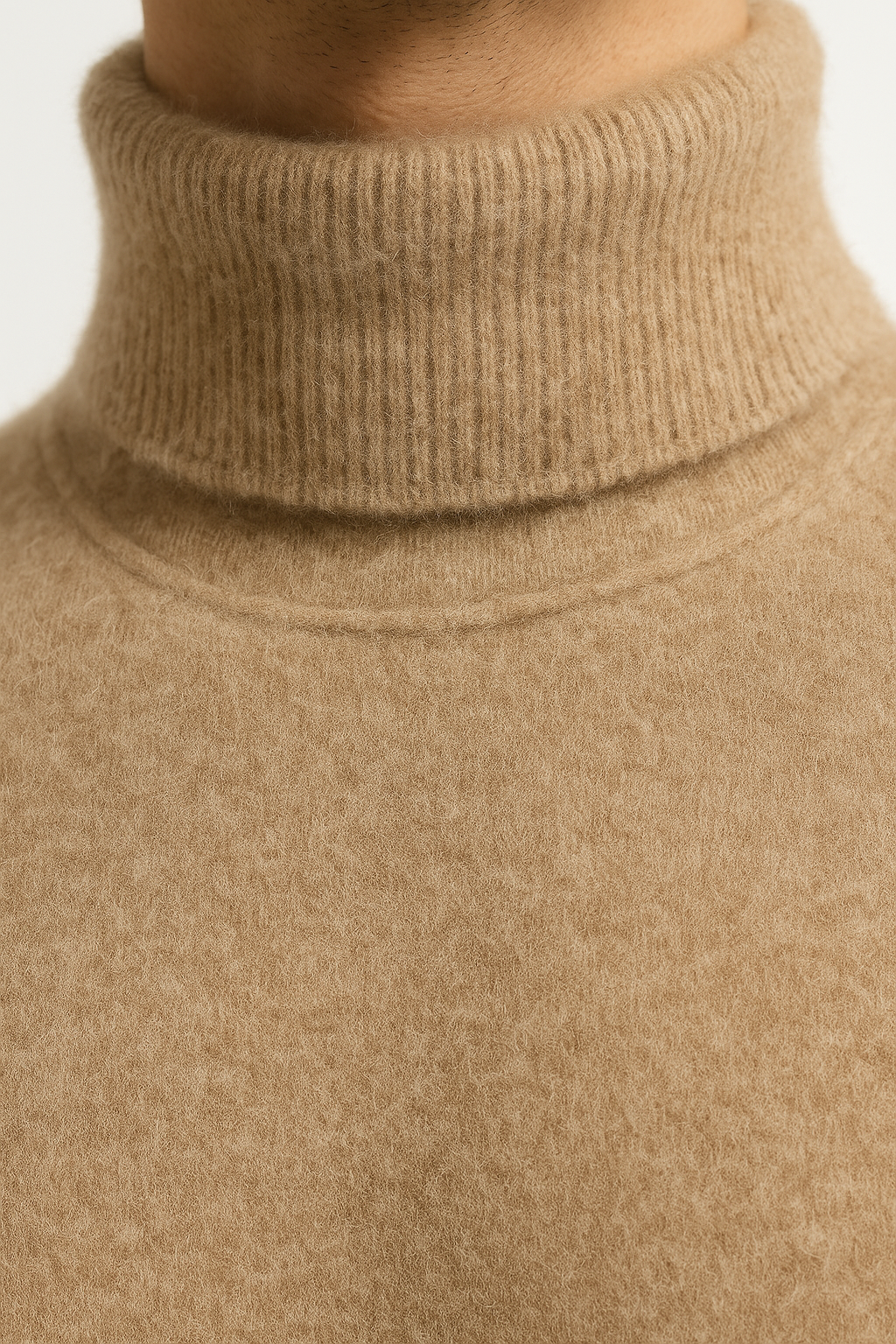 Carezza Cashmere Turtleneck Dark Beige