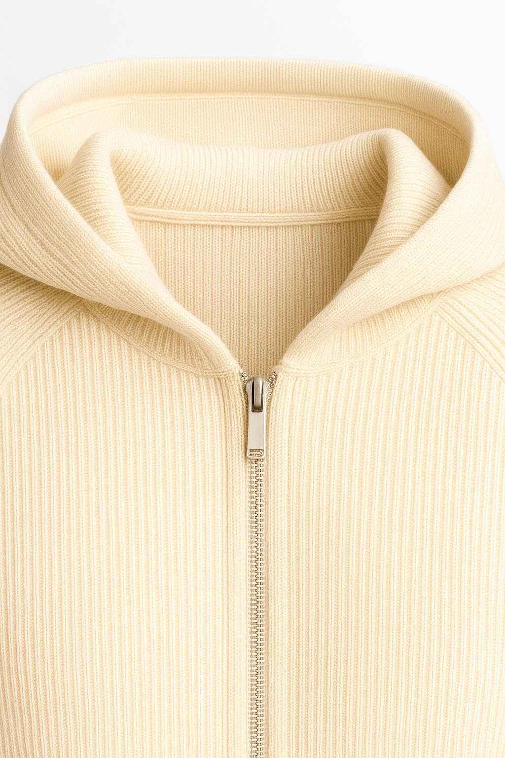 SIRO BEIGE CABLE KNIT HOODIE