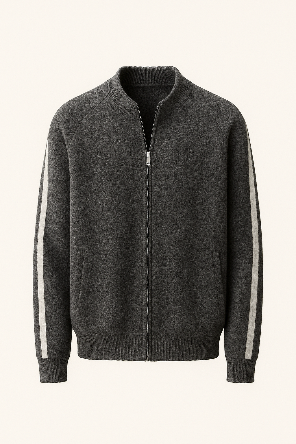 Emiral Cashmere Zip Knit Dark Grey