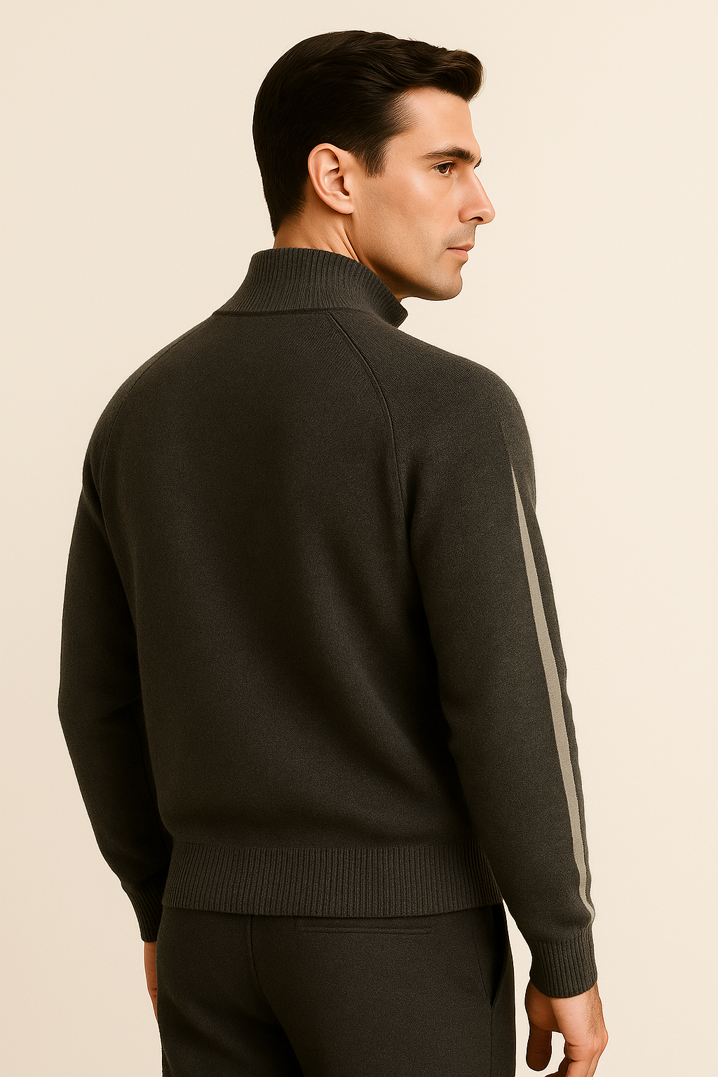 Emiral Cashmere Zip Knit Dark Grey
