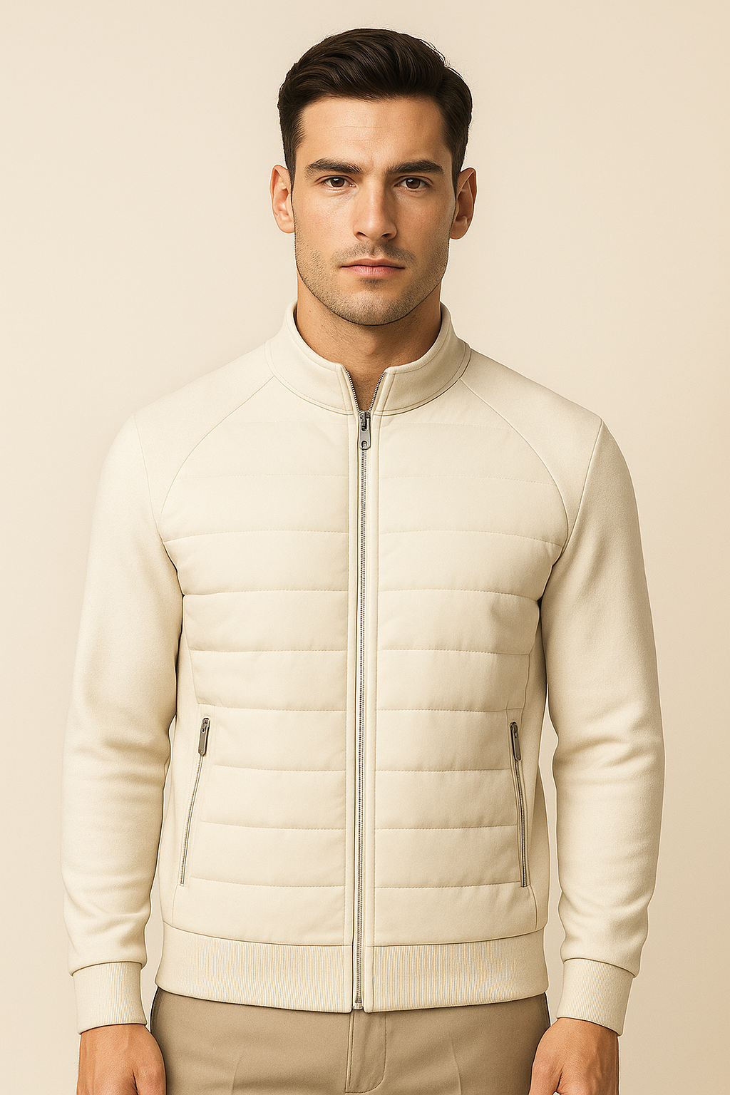Sorrento Wool Padded Jacket Ivory