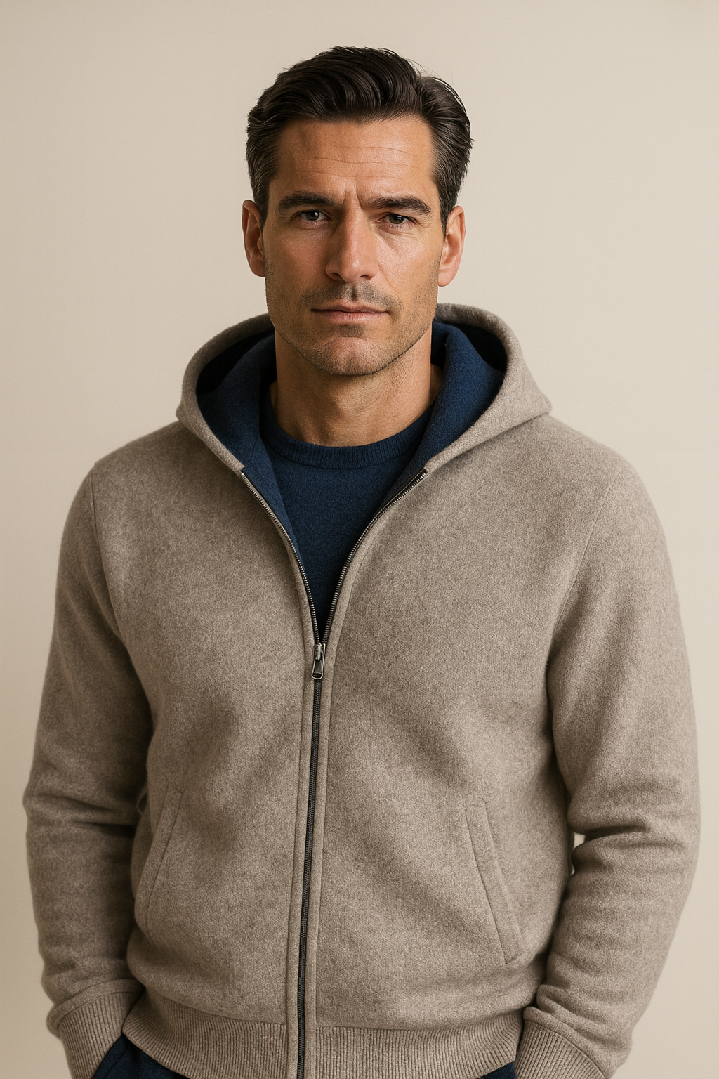 Marco ZIpper Vest Grey