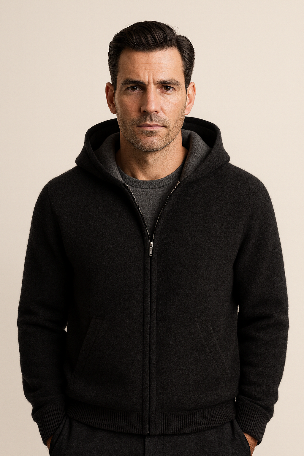 Marco ZIpper Vest Black