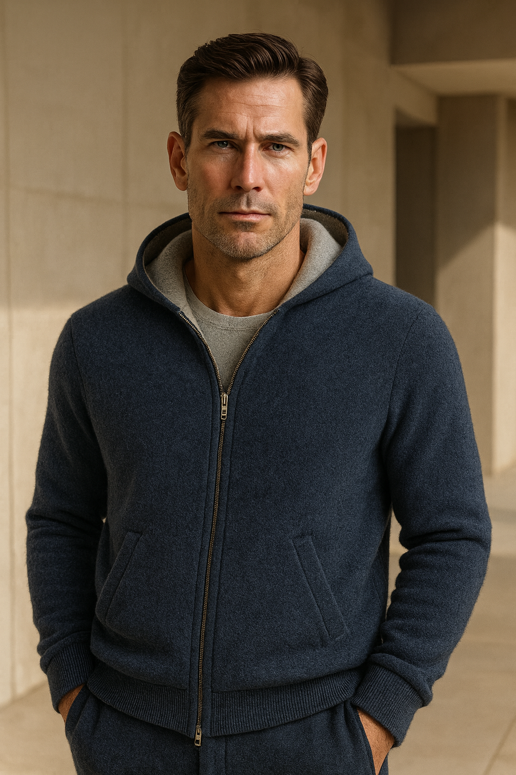 Marco ZIpper Vest Grey