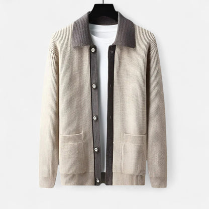 The Gentleman’s Brand | Inverness Cardigan – Men’s Premium Merino Wool Knit in a Tailored Fit with Deep Pockets