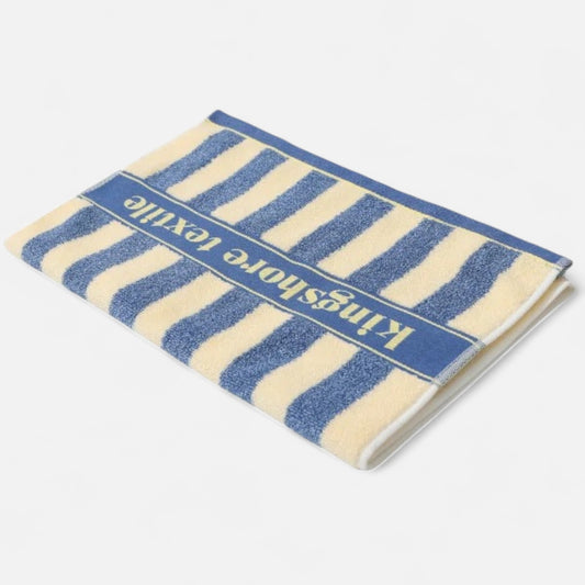 The Gentleman’s Brand | Striped Hand Towel – Luxury Cotton with Coastal Stripe Design for Bathroom or Guest Use