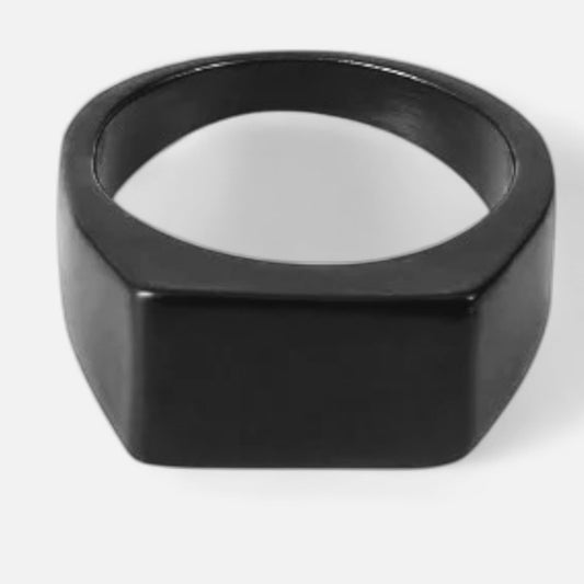 The Gentleman’s Brand | Axis Ring – Men’s Silver Signet Ring in Sterling, Classic Engraved Statement