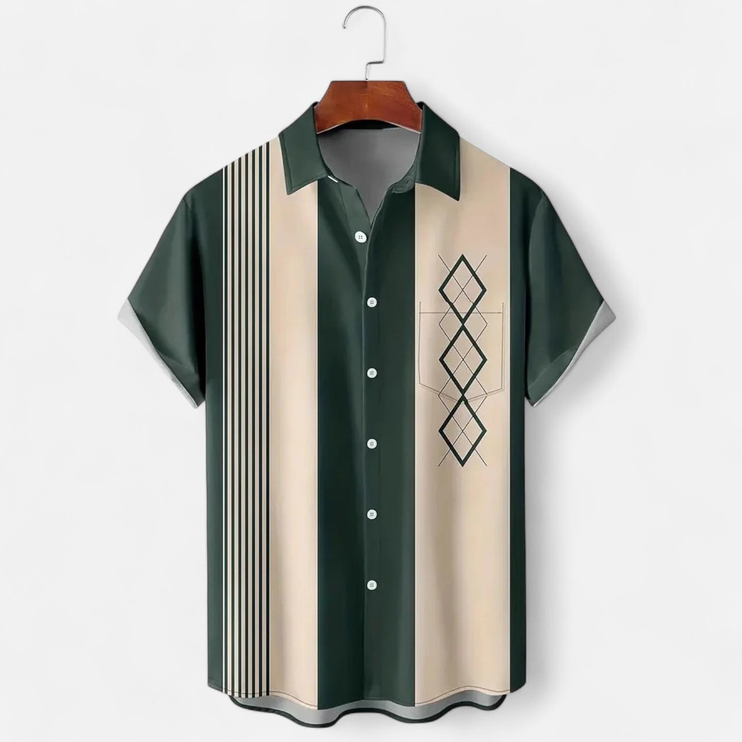 The Gentleman’s Brand I Jacquard Shirt – Men's Smart Casual Shirt, Tailored Cotton, Long Sleeve Button-Up, Slim Fit
