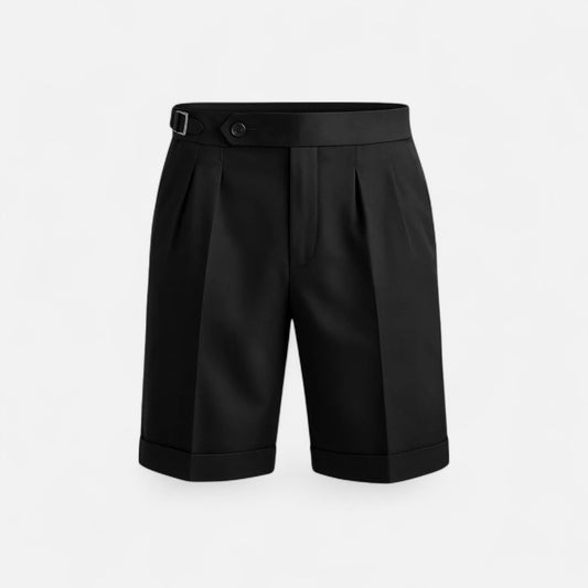 The Gentleman’s Brand | Men’s Pleated Tailored Shorts – Smart Fit for Lightweight Summer Elegance