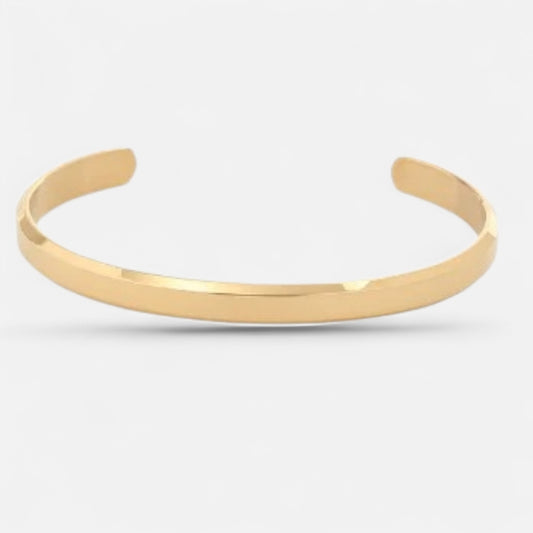 The Gentleman’s Brand | Core Cuff – Men’s Silver Cuff Bracelet, Minimalist Open Bangle in Polished Stainless Steel