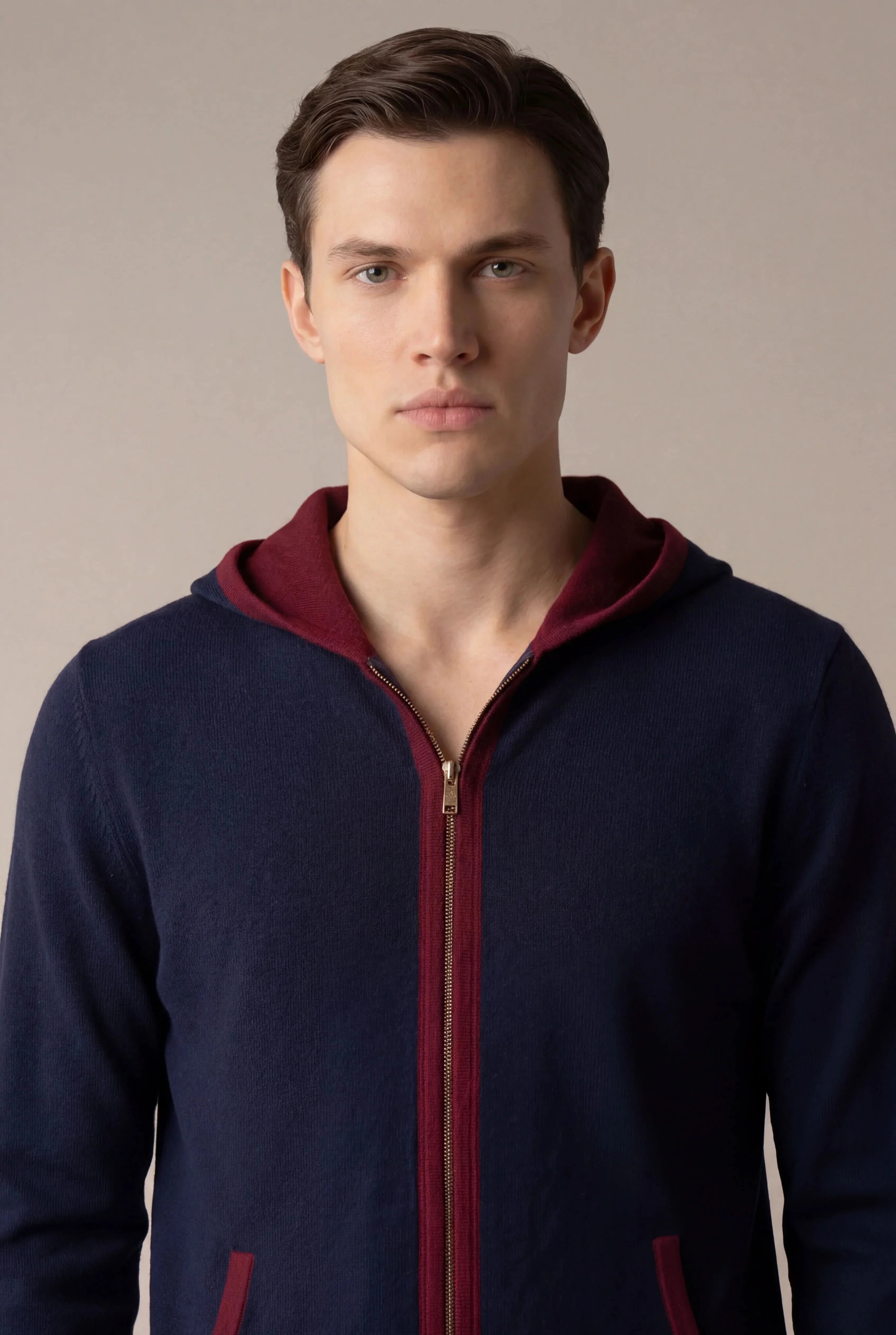 SANTONI CLASSIC HOODIE NAVY