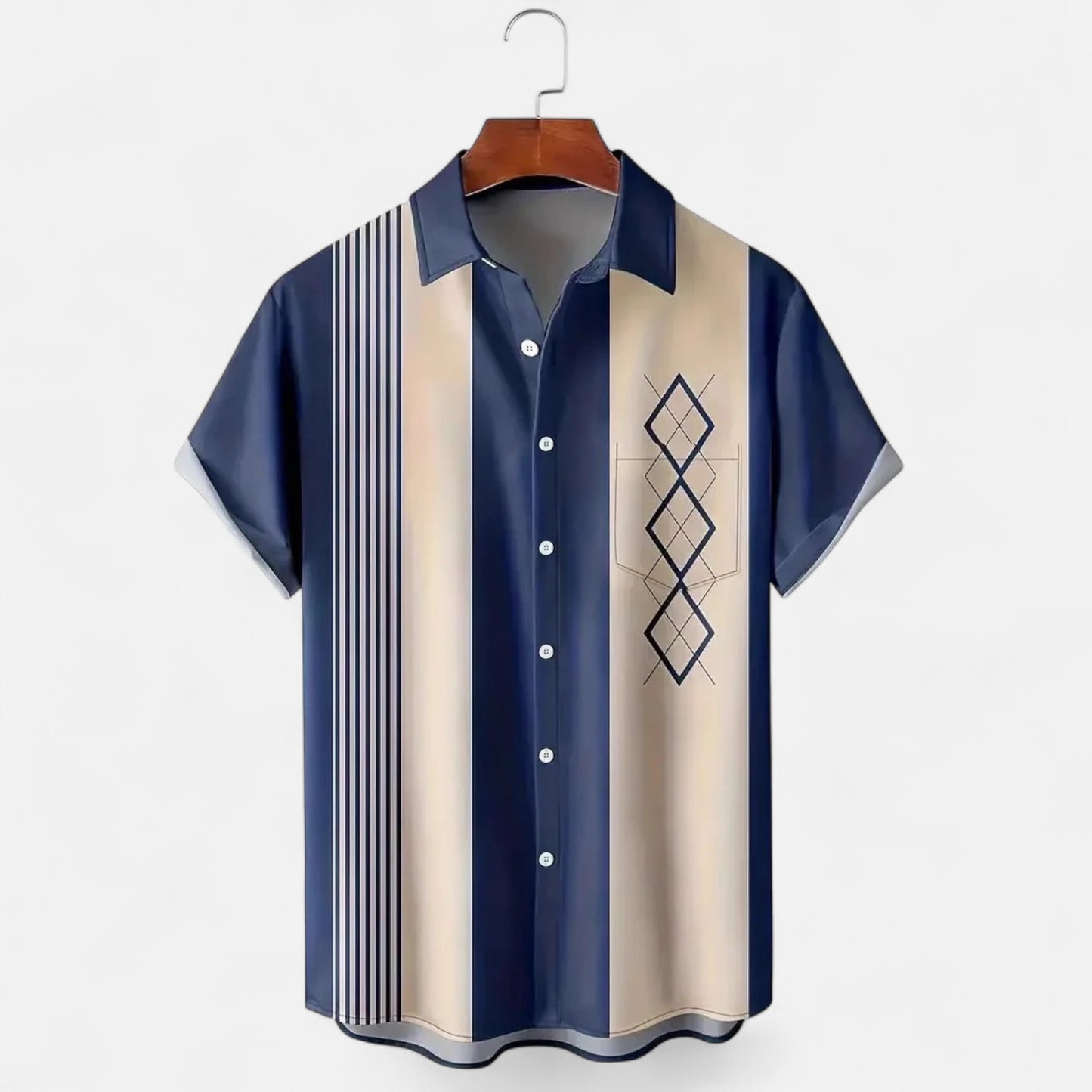 The Gentleman’s Brand I Jacquard Shirt – Men's Smart Casual Shirt, Tailored Cotton, Long Sleeve Button-Up, Slim Fit