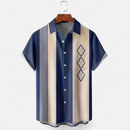 The Gentleman’s Brand I Jacquard Shirt – Men's Smart Casual Shirt, Tailored Cotton, Long Sleeve Button-Up, Slim Fit