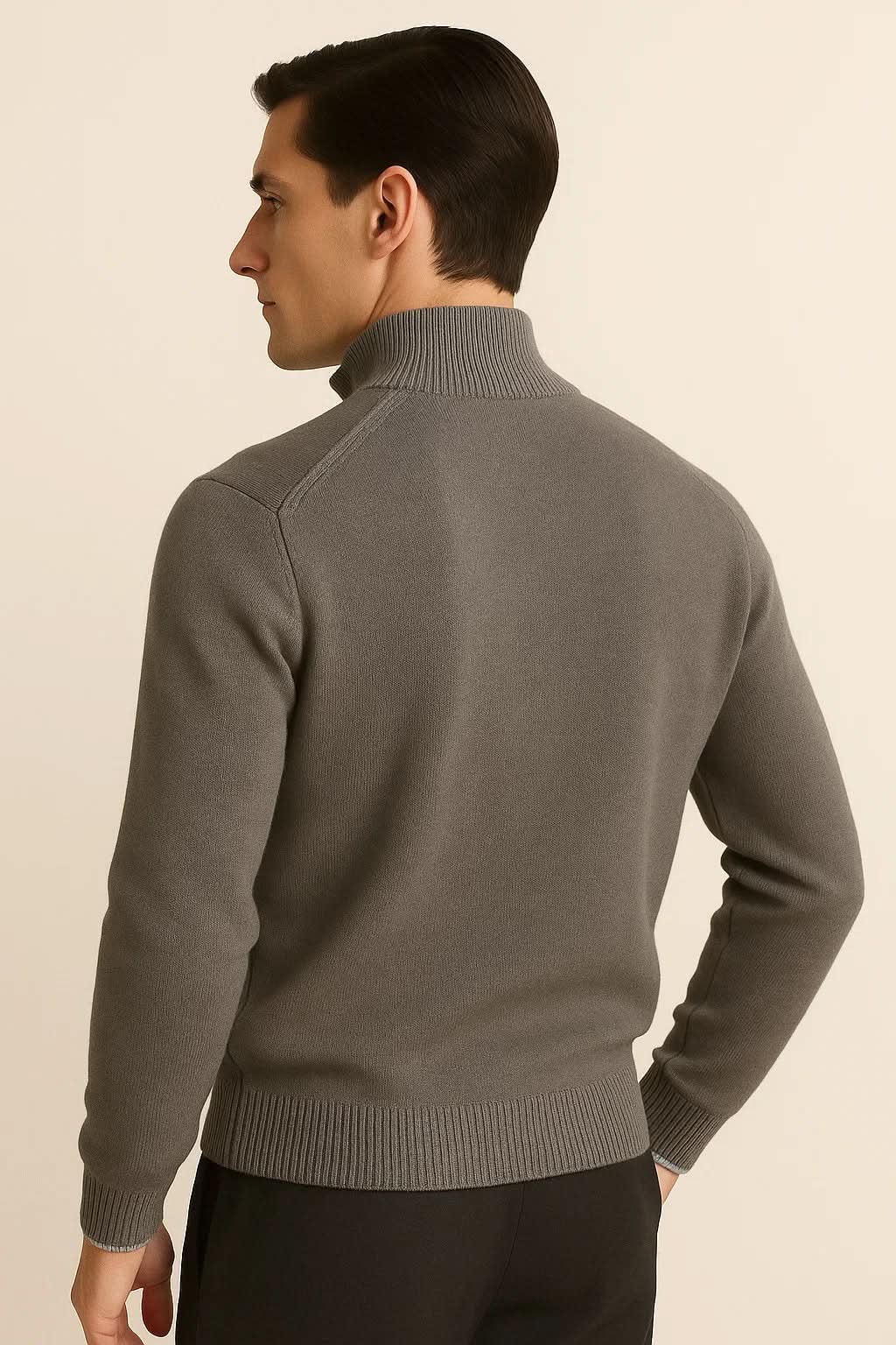 Leonardo Zip Cardigan Grey