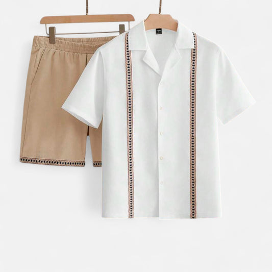 The Gentleman’s Brand | Linen Summer Shirt & Shorts Set – Men’s Lightweight Two-Piece Casual Holiday Co‑ord