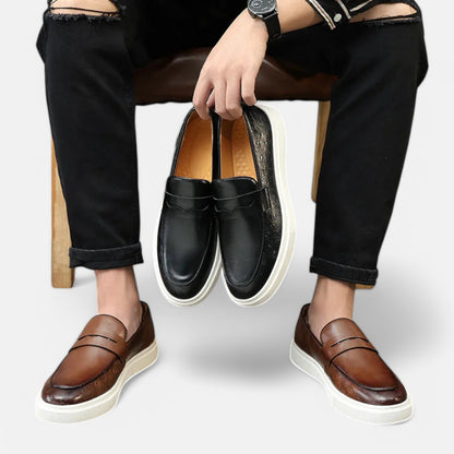 The Gentleman's Brand | Men’s Casual Leather Penny Loafers in Classic British Style