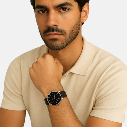 The Gentleman’s Brand | Minimalist Leather Watch | Sleek & Timeless