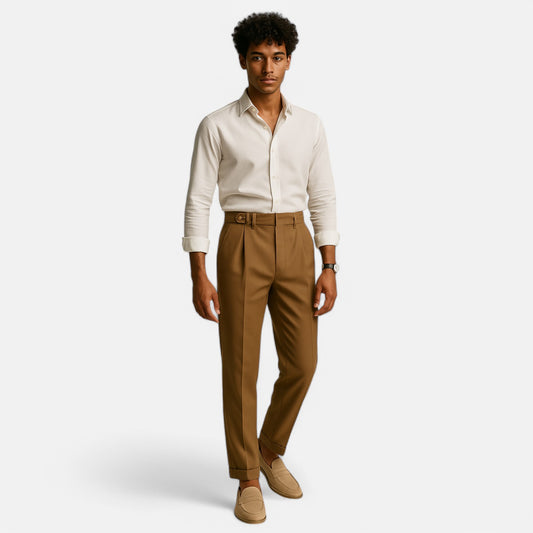 The Gentleman’s Brand | Men’s Classic Pleated Trousers – Old Money Fit
